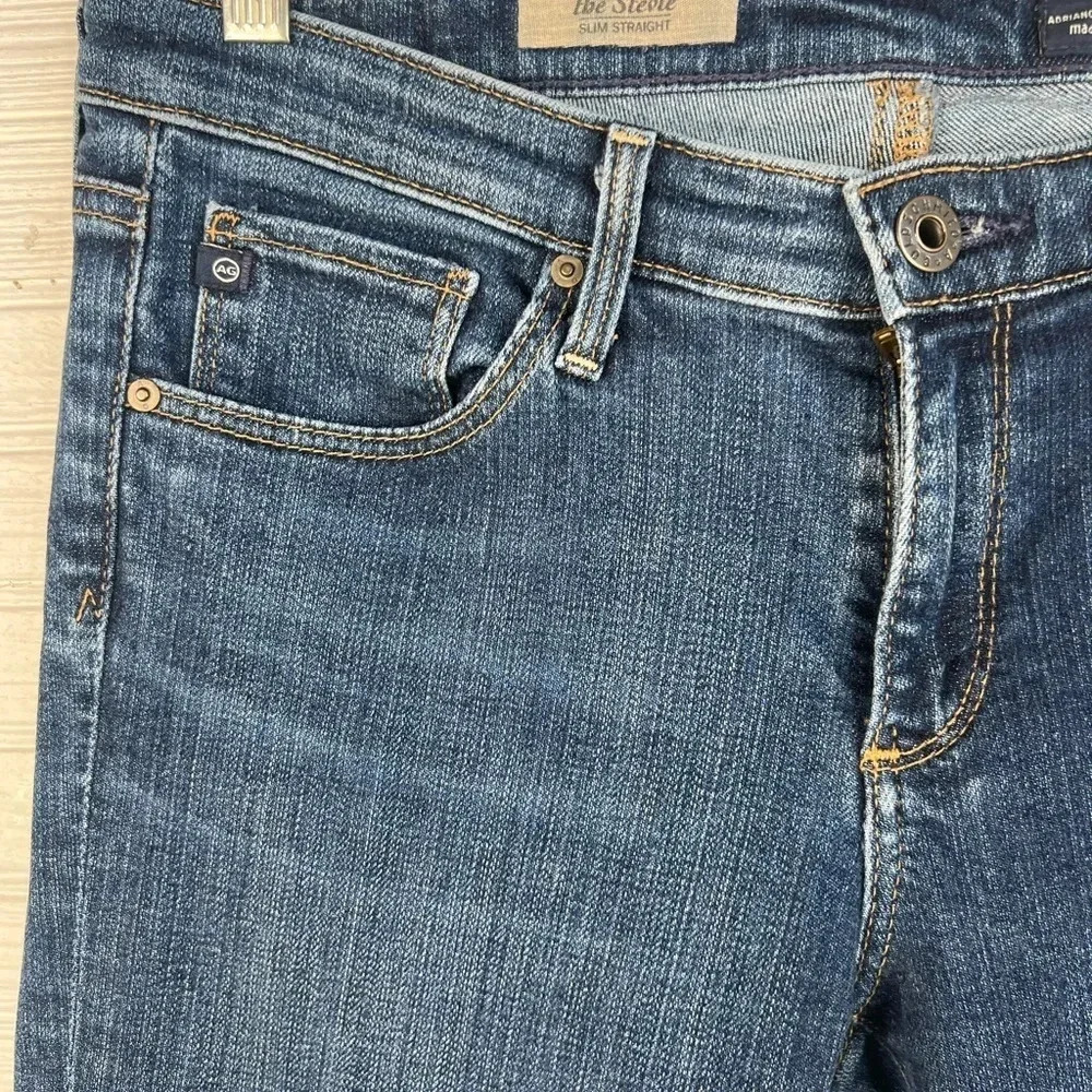 ⭐️AG Adriano Goldschmied The Stevie Slim Straight Jeans Distressed 29R - Picture 5 of 12